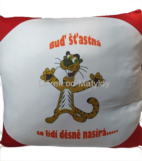 Polštářek Buď šťastná