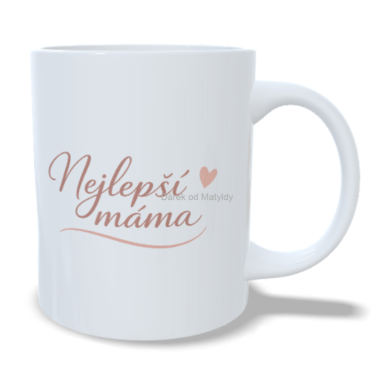 Minimalistický hrnek - "Nejlepší máma" - 330 ml – Dárek Den Matek - Bílá