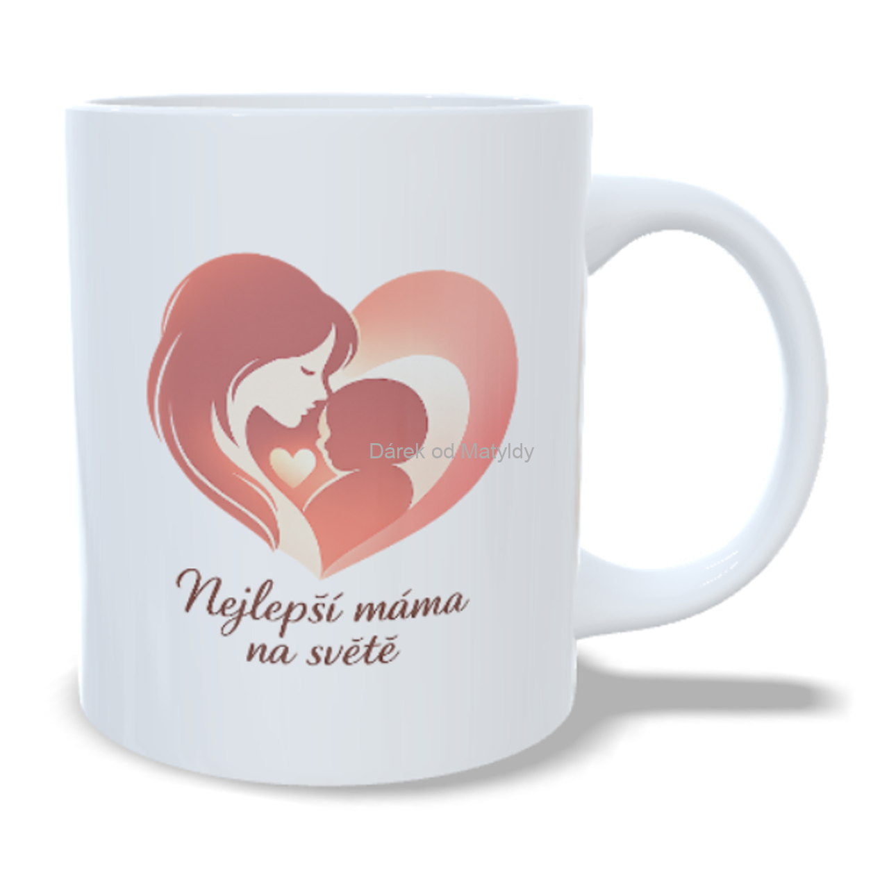 Hrnek - "Nejlepší máma na světě" 330 ml – dárek na Den matek - Bílá