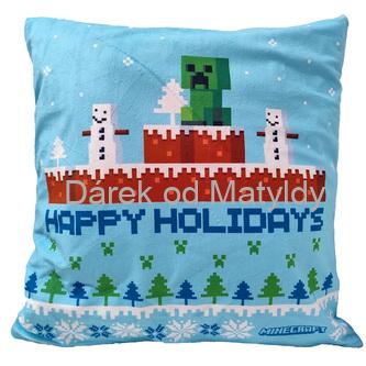 Polštářek Minecraft Sněhulák a Creeper