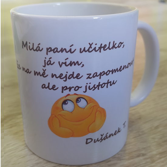 Hrníček paní učitelce se jménem/bez