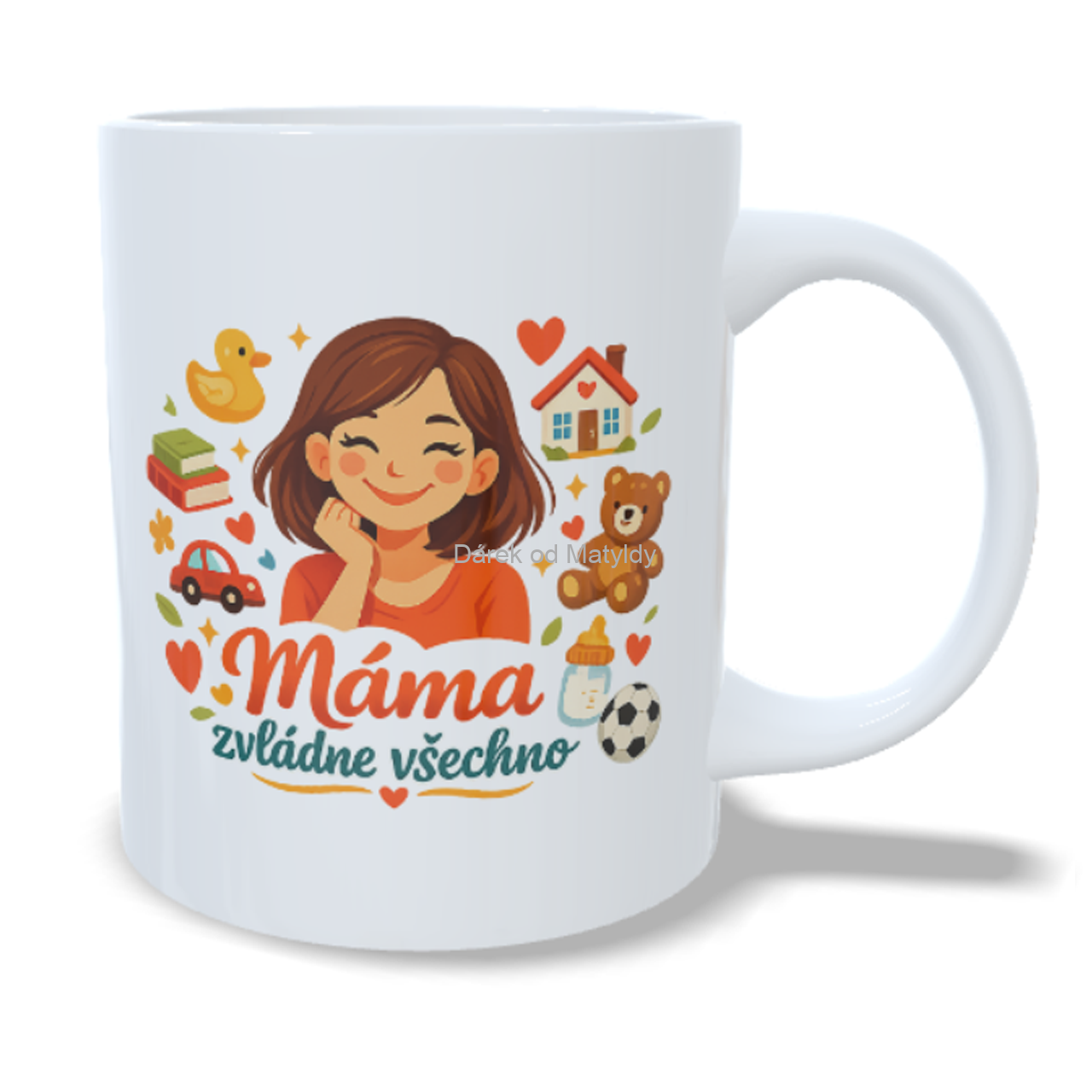 Hrnek - "Máma zvládne všechno" - 330 ml – dárek Den Matek - Bílá