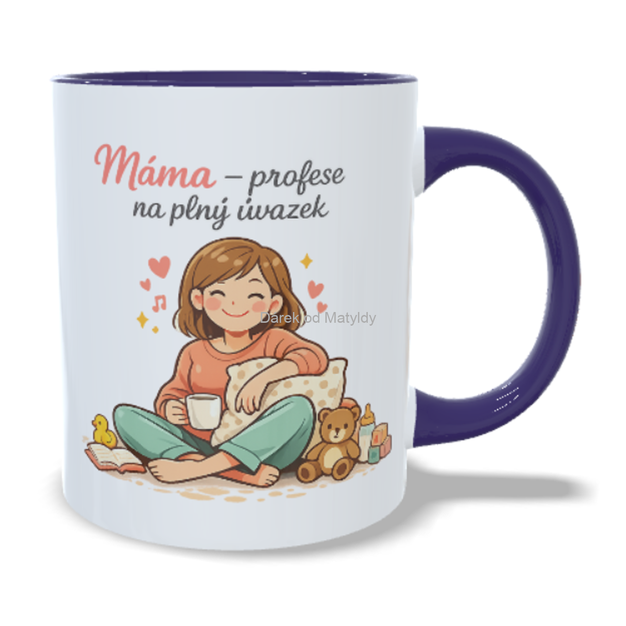 Hrnek "Máma – profese na plný úvazek" 330 ml – Dárek Den Matek - Fialová