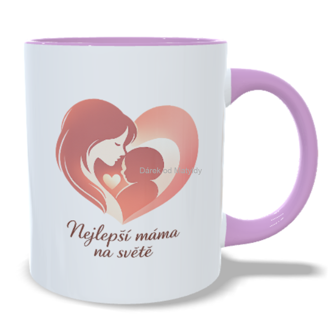 Hrnek - "Nejlepší máma na světě" 330 ml – dárek na Den matek - Růžová