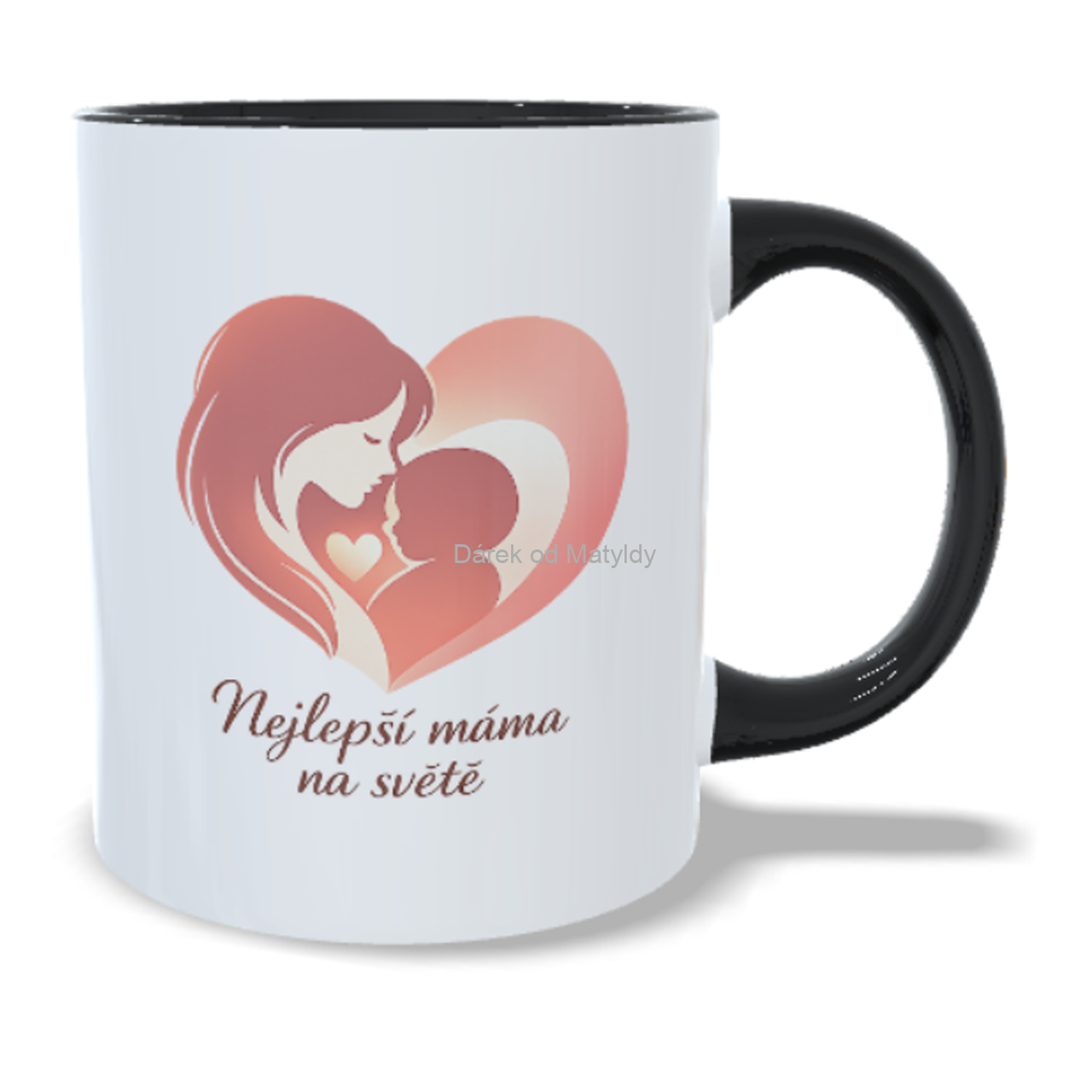Hrnek - "Nejlepší máma na světě" 330 ml – dárek na Den matek - Černá