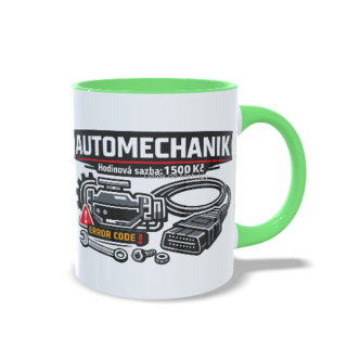 Hrnek - Automechanik - 330ml - Zelená