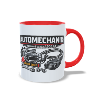 Hrnek - Automechanik - 330ml - Červená