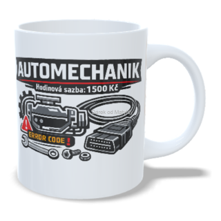 Hrnek - Automechanik - 330ml - Bílá